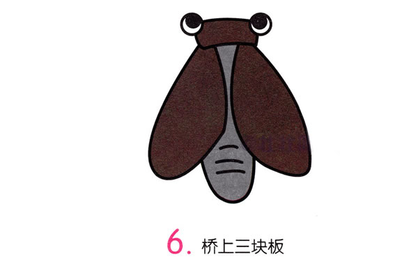 蝉的简笔画步骤图片大全