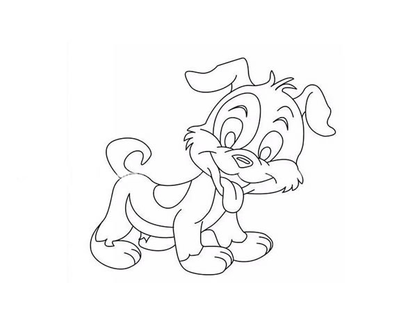 可爱的卡通小狗简笔画图片