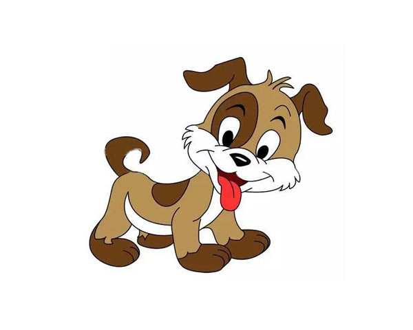 可爱的卡通小狗简笔画图片