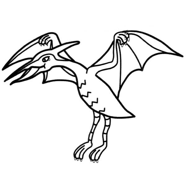 恐龙简笔画 简单的翼龙简笔画图片