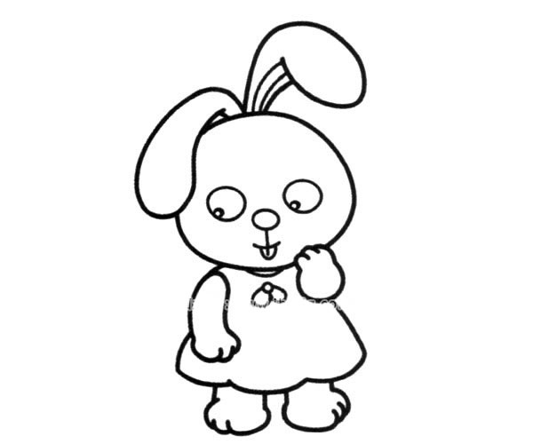 可爱的小兔子简笔画图片