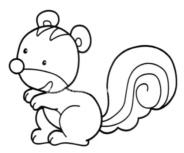 简笔画图片松鼠的简单画法