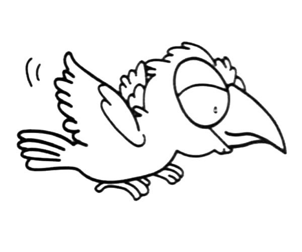 卡通乌鸦简笔画图片