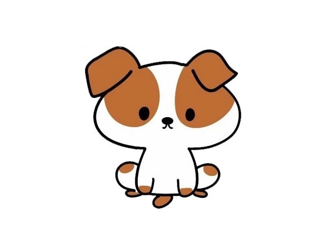 卡通小狗简笔画图片大全_卡通狗简单画法