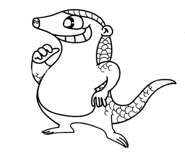 卡通穿山甲简笔画图片_穿山甲的简单画法