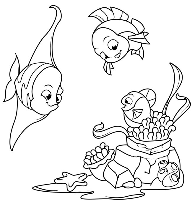 海底世界简笔画之四款可爱的珊瑚鱼简单画法