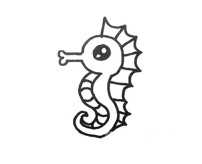 小海马简笔画图片