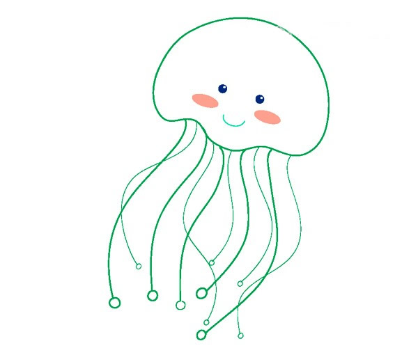 可爱的水母简笔画图片