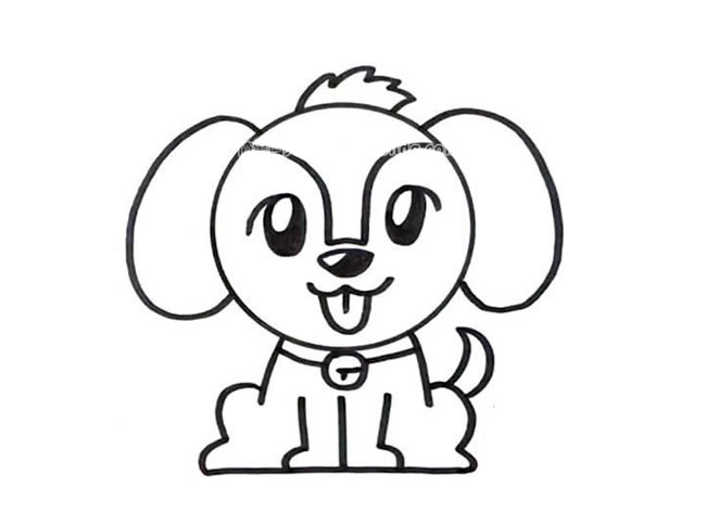 可爱的小狗简笔画图片