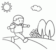 小朋友去上学简笔画步骤图解教程