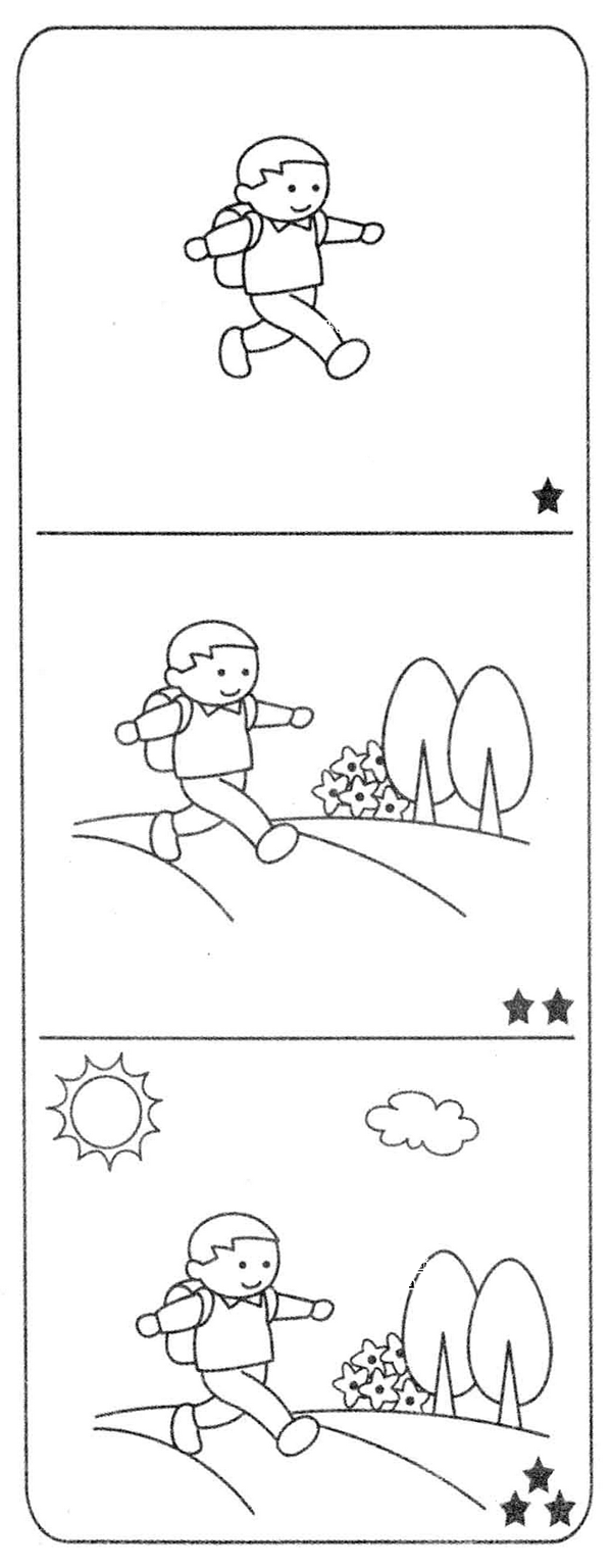 小朋友去上学简笔画