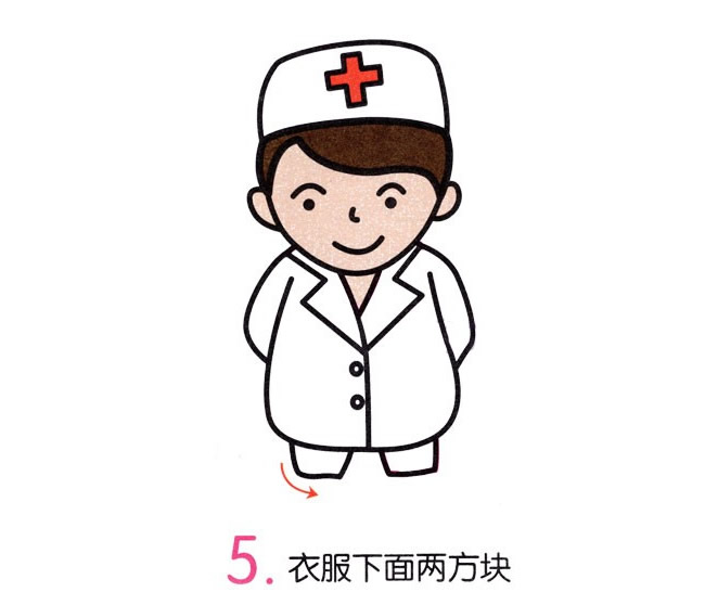 医生简笔画图片步骤 怎么画医生简笔画图片