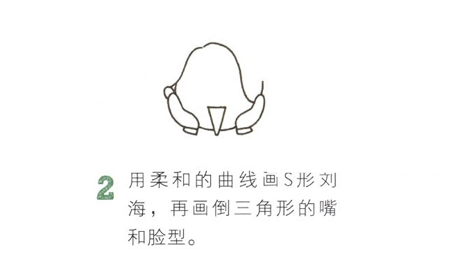 害羞的小女孩简笔画图片