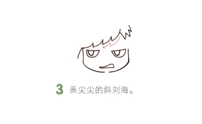 小男孩简笔画彩色图片