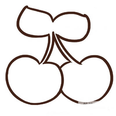 可爱卡通樱桃简笔画图片