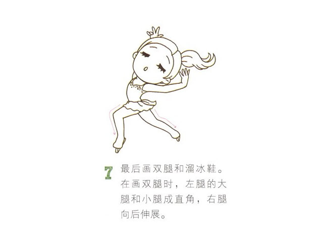花样滑冰运动员简笔画图片