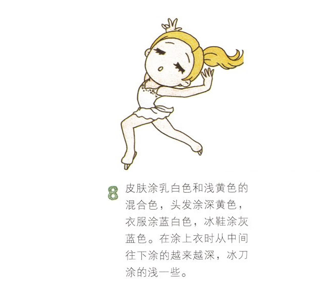 花样滑冰运动员简笔画图片