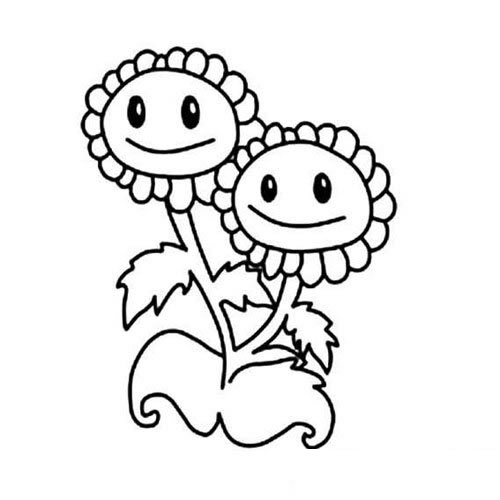 向日葵微笑简笔画