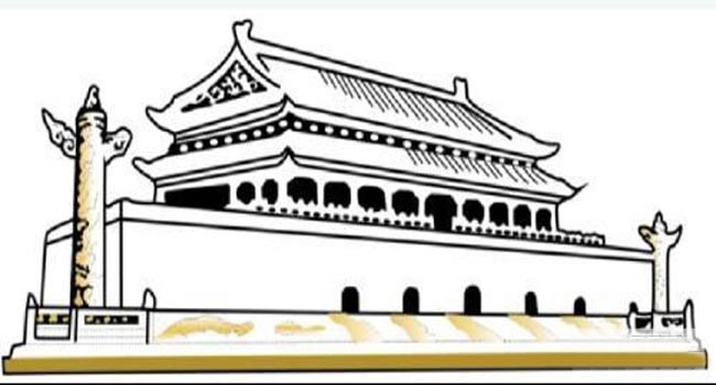 天安门简笔画图片大全