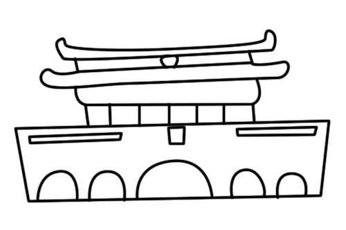 天安门简笔画图片大全
