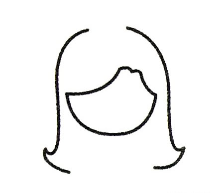 1.先画头部轮廓。