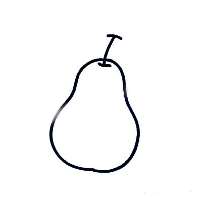 梨简笔画彩色图片