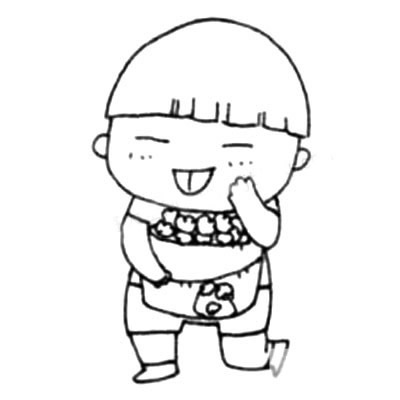 小男孩简笔画图片