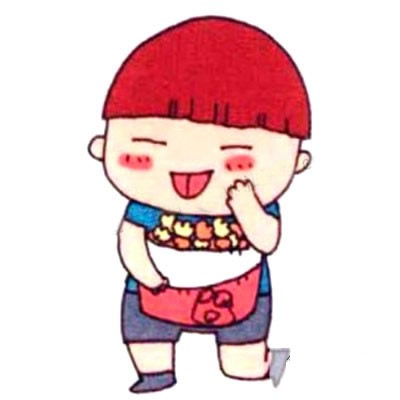 小男孩简笔画彩色图片