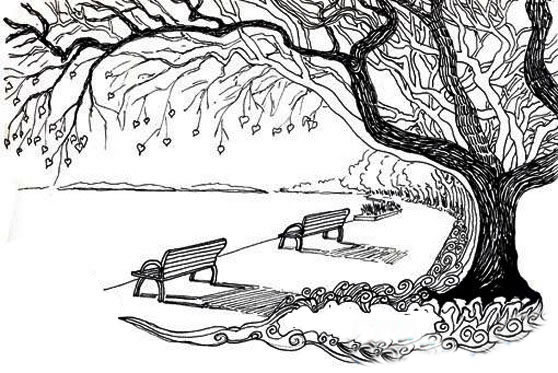 公园风景简笔画图片
