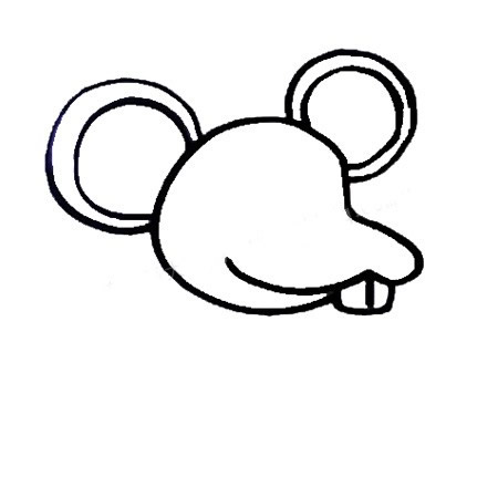 卡通老鼠简笔画