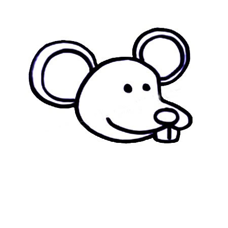 卡通老鼠简笔画