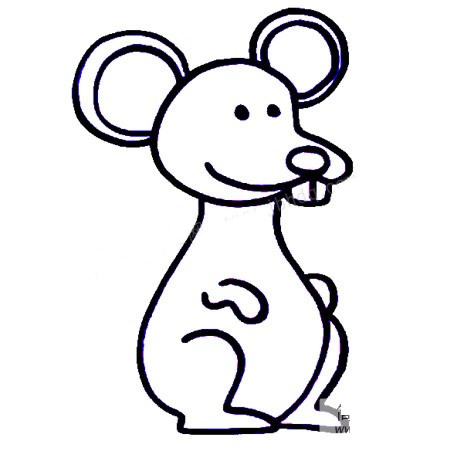 卡通老鼠简笔画