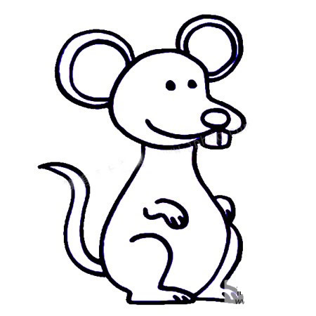 卡通老鼠简笔画
