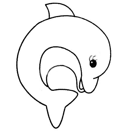 海豚简笔画图片大全