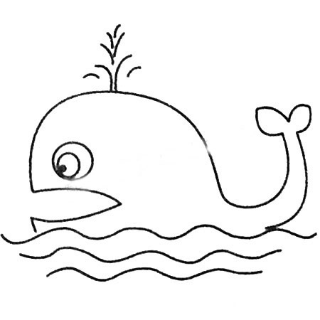 鲸鱼简笔画图片大全