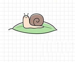 蜗牛简笔画怎么画