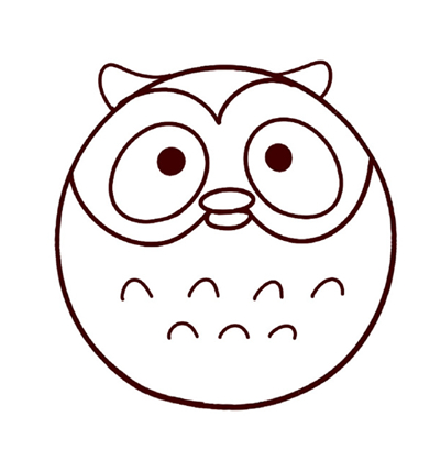 猫头鹰简笔画