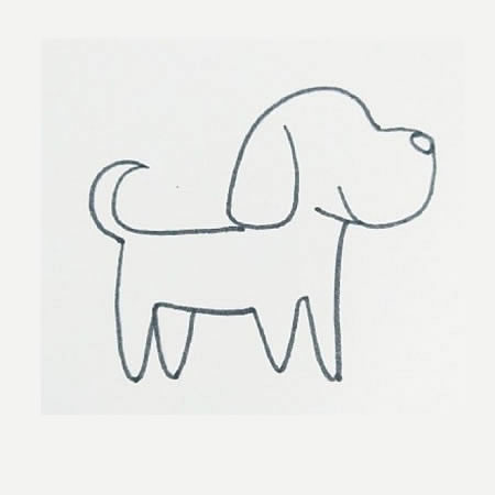 斑点狗简笔画