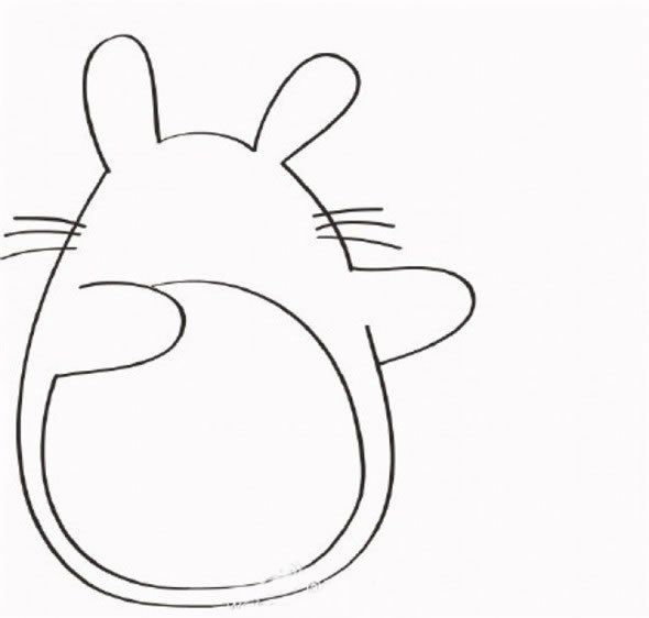 龙猫简笔画教程