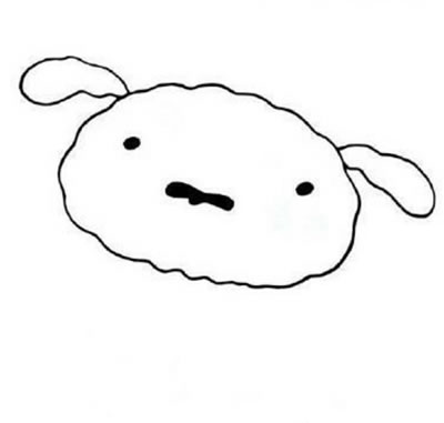 蜡笔小新小白简笔画步骤