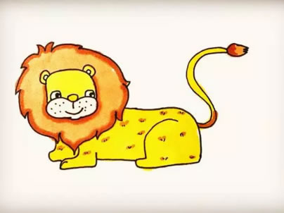 狮子简笔画教程