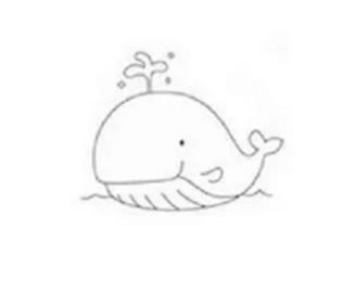鲸鱼简笔画的步骤