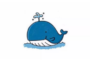鲸鱼简笔画的步骤