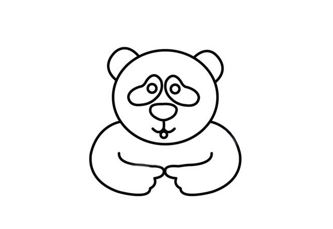 大熊猫简笔画图片