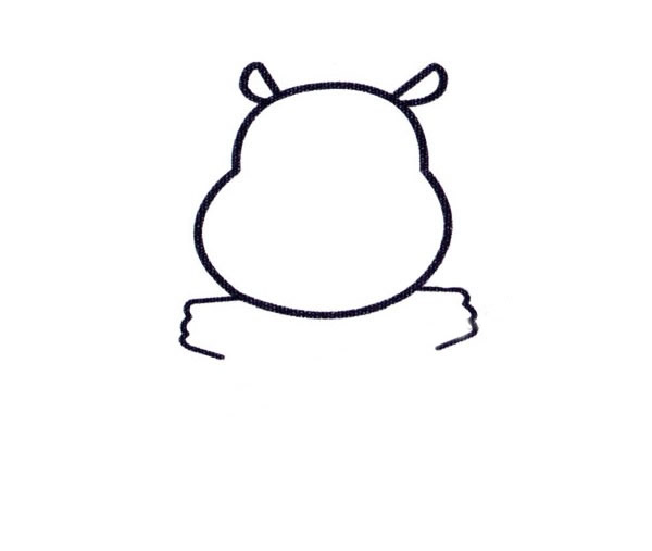 小河马简笔画图片