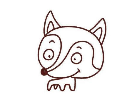 简笔画狐狸的画法