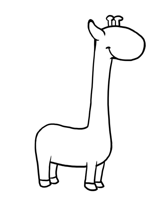 长颈鹿简笔画图片