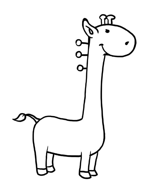 长颈鹿简笔画图片