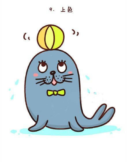 海豹简笔画图片大全