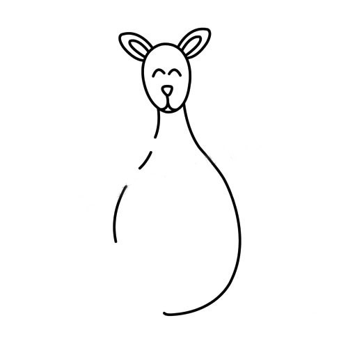 袋鼠简笔画